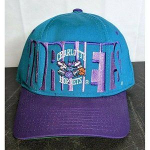 Vintage Starter 90s Charlotte HORNETS NBA Basketball Tri-Power Snapback Hat Rare